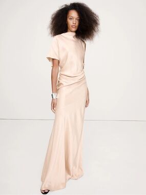 Banana Republic Pale Blush Maxi Dress